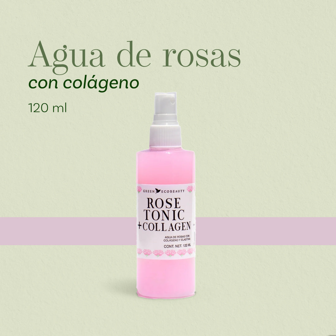 Tónico Facial De Agua De Rosas Con Colágeno: Rose Tonic