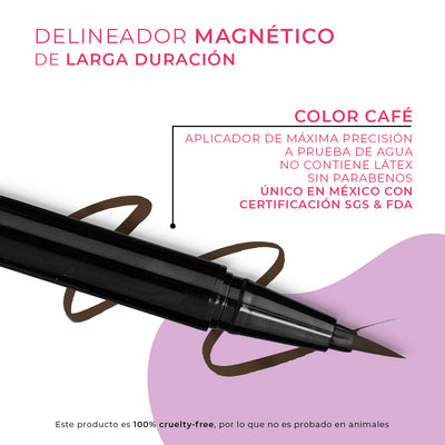 Delineador Magnético tipo Plumón para Ojos | Café, 1ML