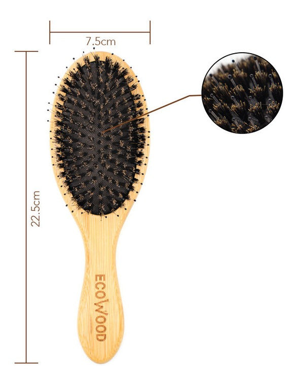 Cepillo de cerdas naturales de jabalí para cabello